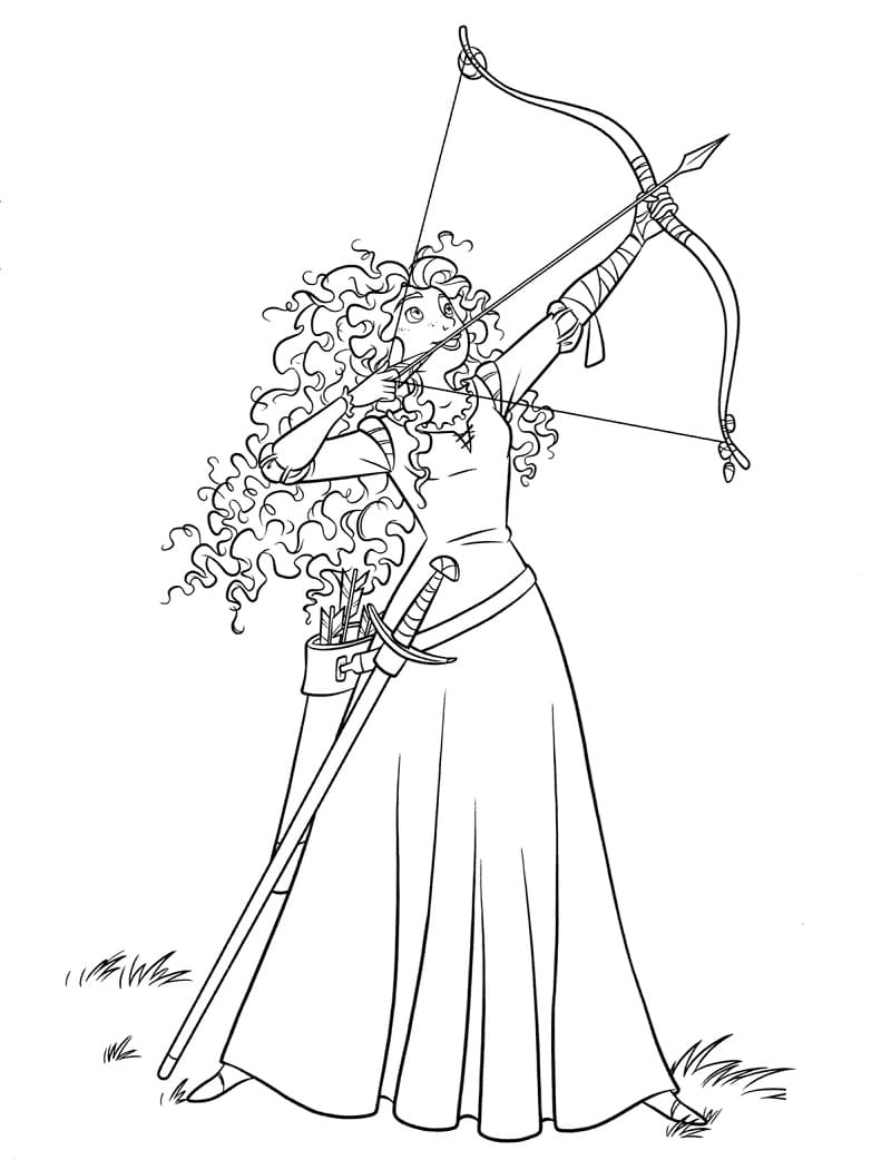 Desenho dePrincesa Merida 15 para colorir