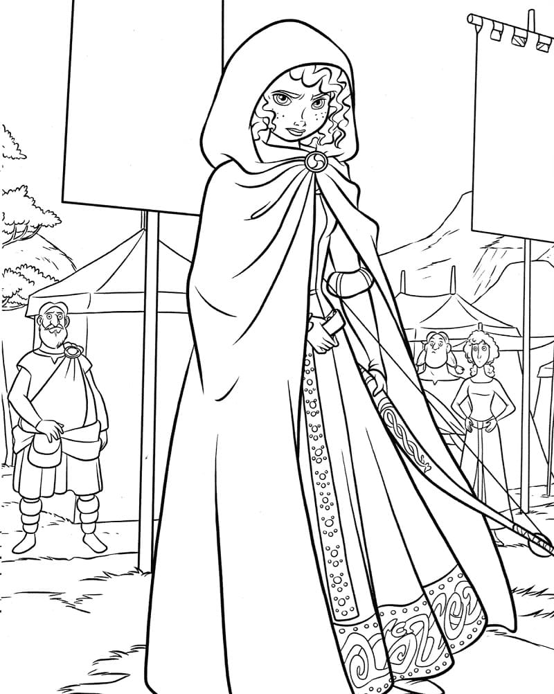 Desenho dePrincesa Merida 16 para colorir