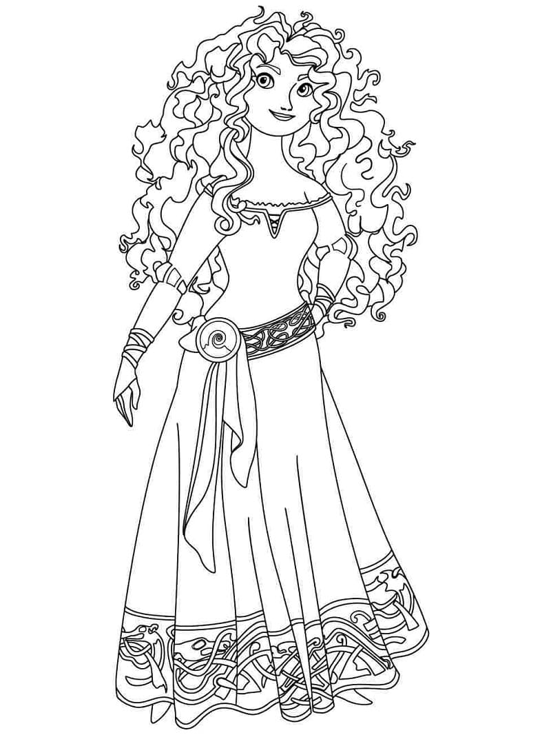 Desenho dePrincesa Merida 17 para colorir