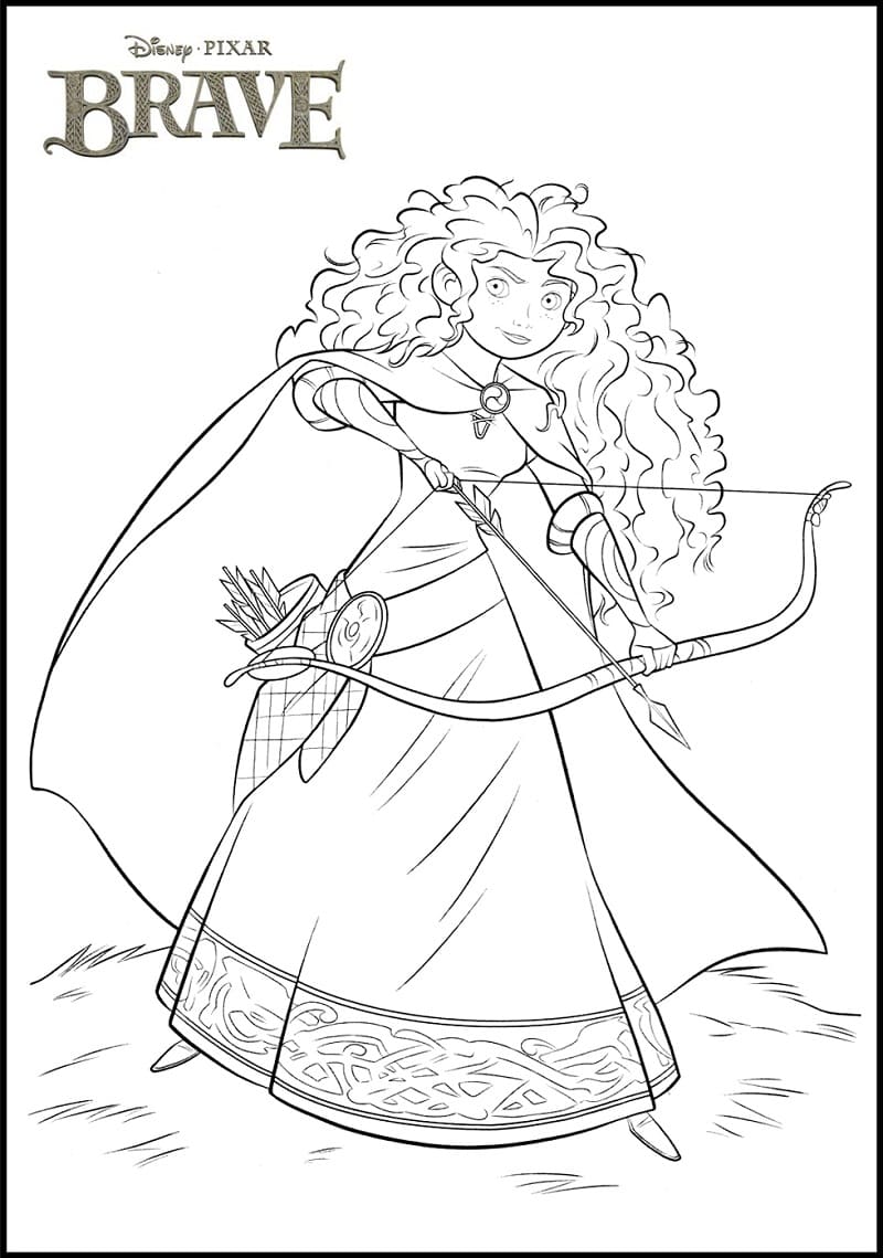 Desenho dePrincesa Merida 2 para colorir