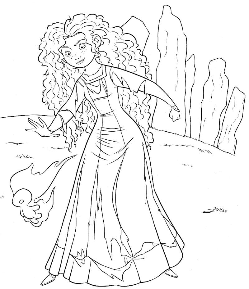 Desenho dePrincesa Merida 3 para colorir