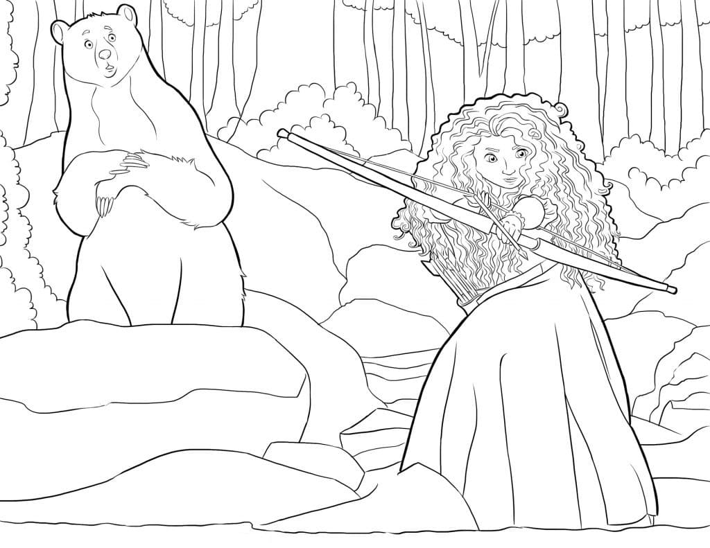 Desenho dePrincesa Merida 5 para colorir