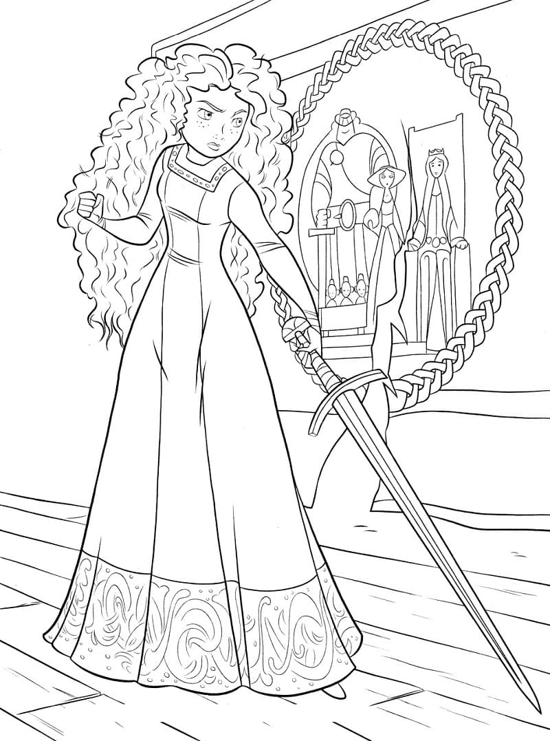 Desenho dePrincesa Merida 6 para colorir