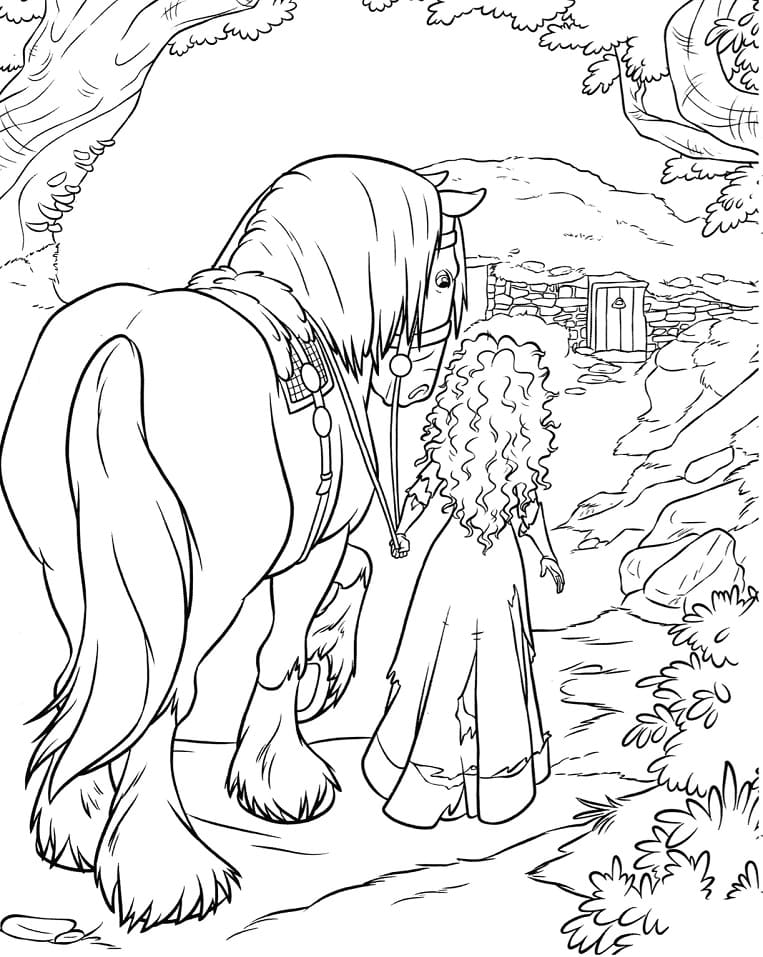 Desenho dePrincesa Merida 8 para colorir