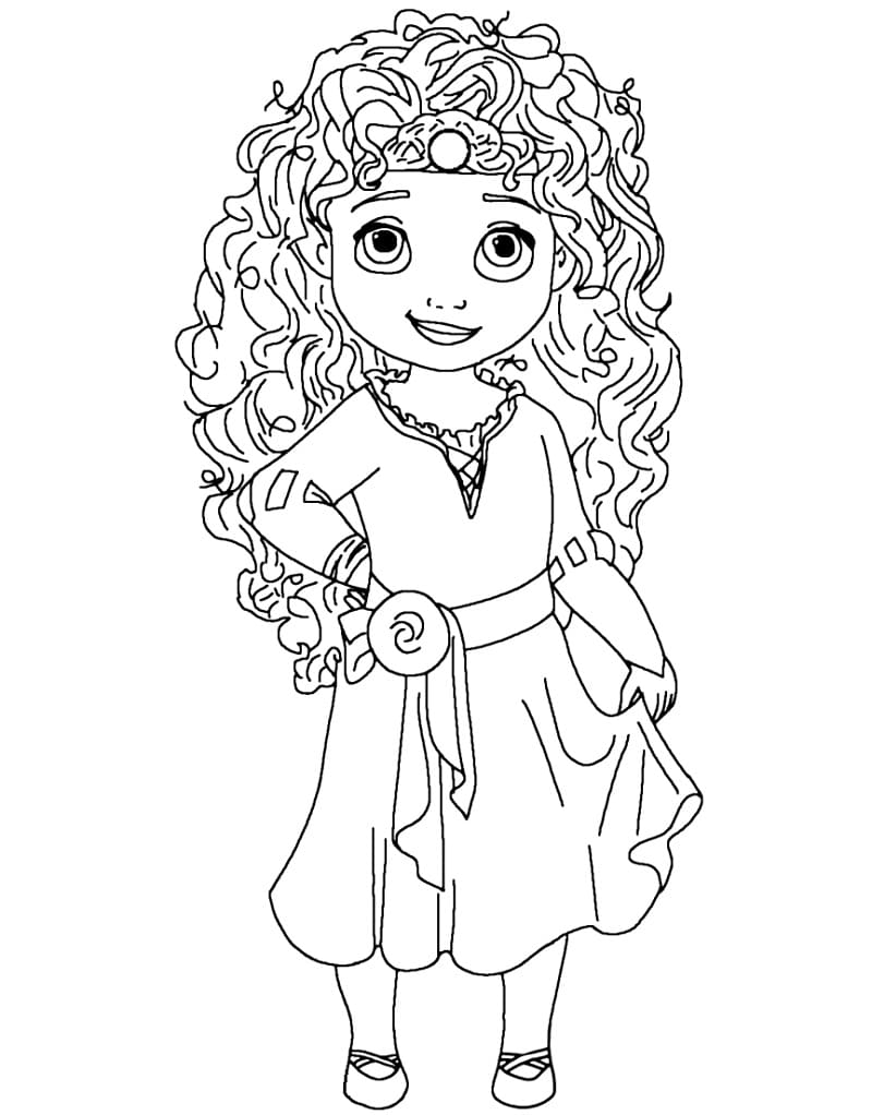 Desenho dePrincesa Merida Bonita para colorir