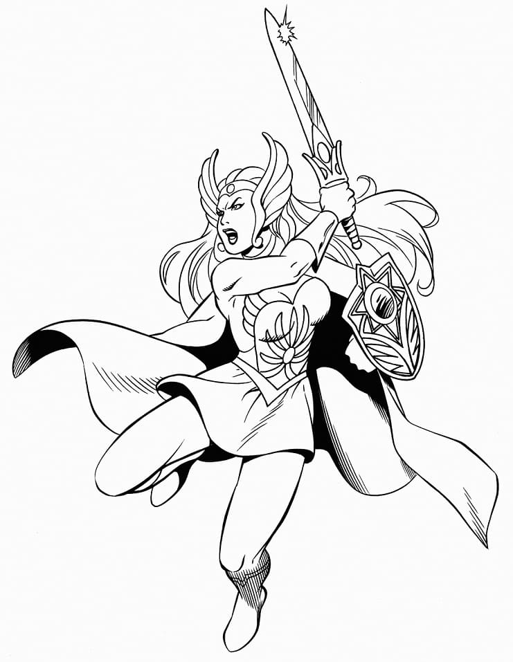 Desenho dePrincesa She-Ra 2 para colorir