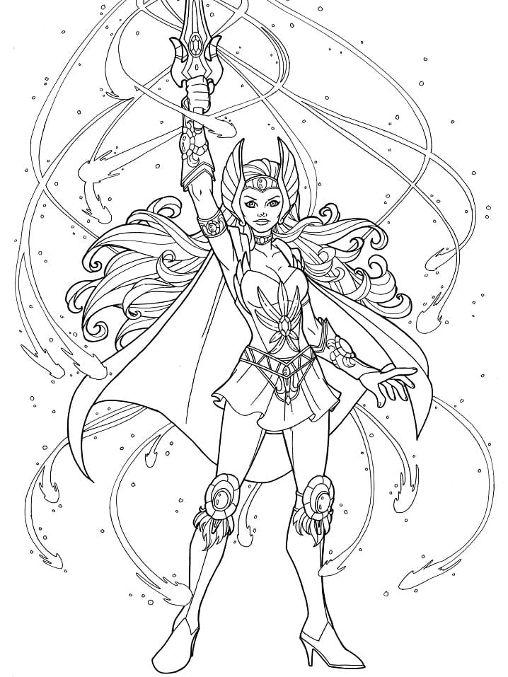 Desenho dePrincesa She-Ra 3 para colorir