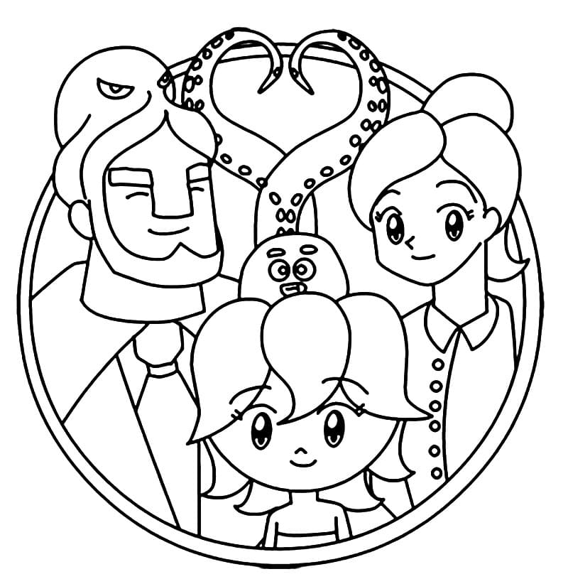 Desenho dePrincesas do Mar 3 para colorir