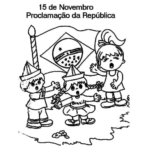 Desenho deProclamação da República 2 para colorir