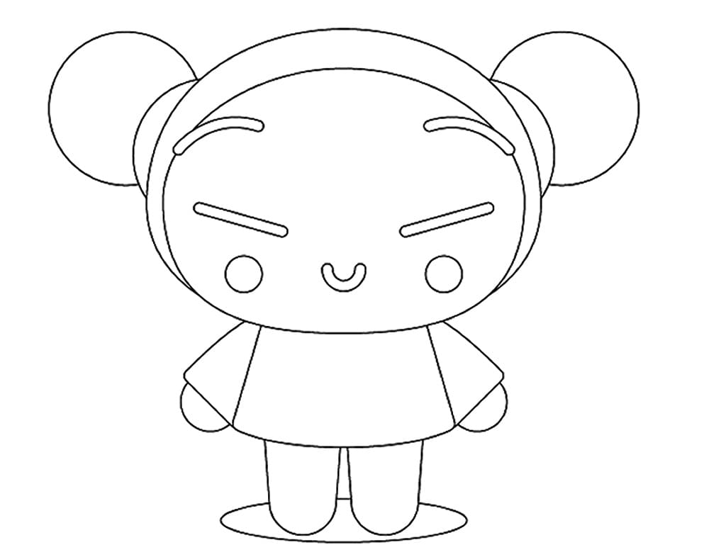 Desenho dePucca Sorrindo para colorir