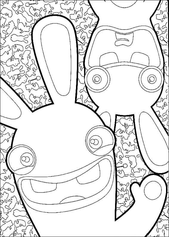 Desenho deRabbids 1 para colorir