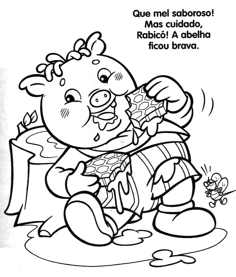 Desenho deRabicó 9 para colorir