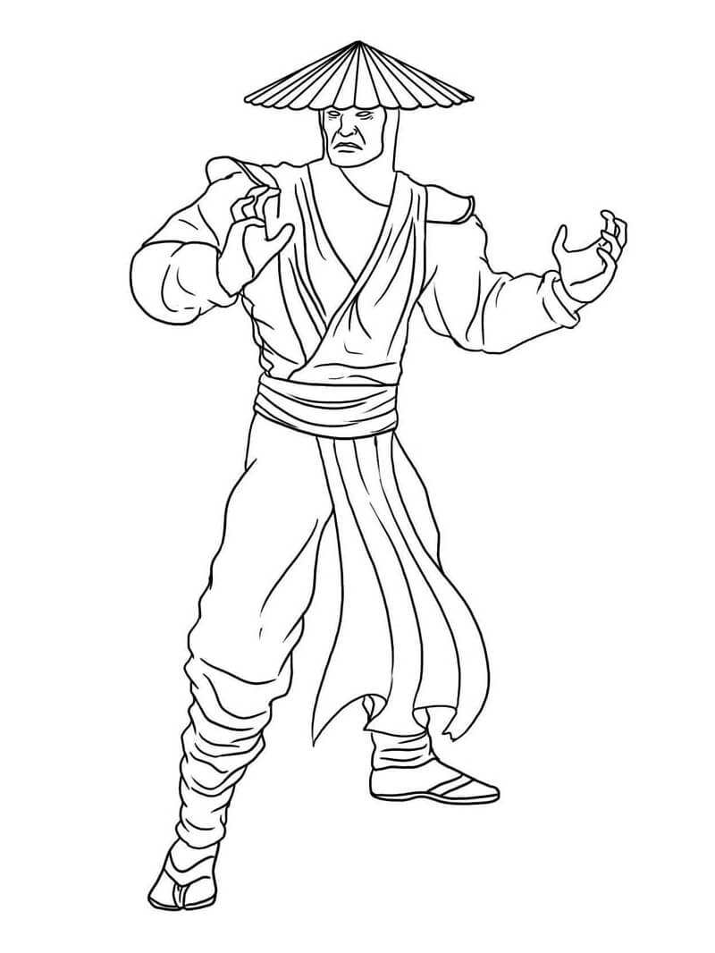 Desenho deRaiden Mortal Kombat para colorir