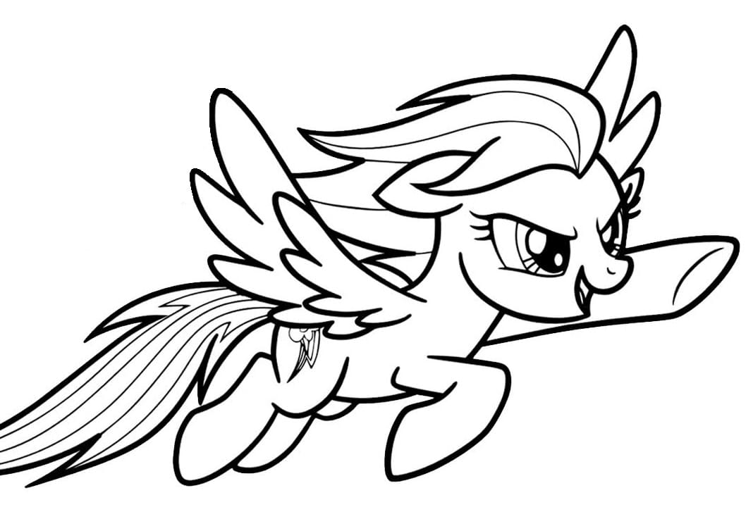 Desenho de Rainbow Dash 2 para colorir