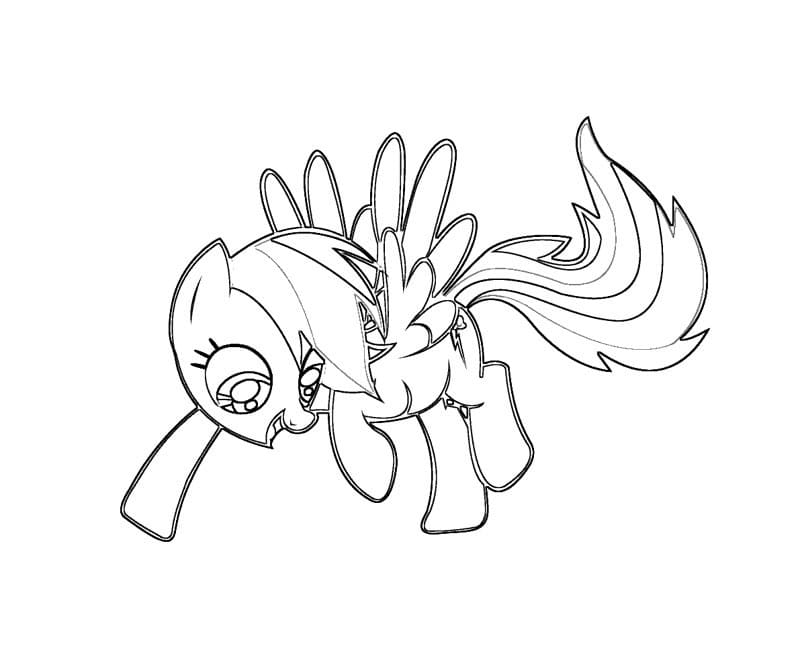 Desenho de Rainbow Dash 3 para colorir