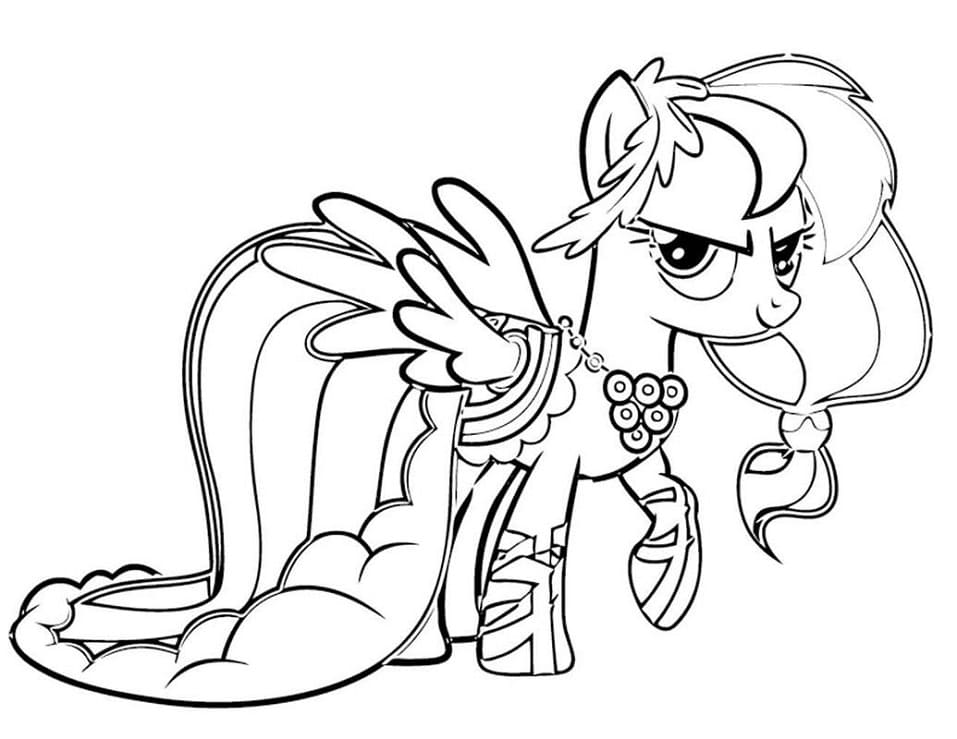 Desenho de Rainbow Dash 5 para colorir