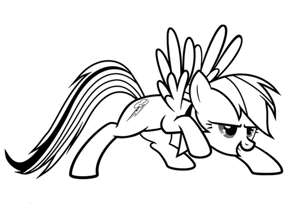 Desenho de Rainbow Dash 6 para colorir