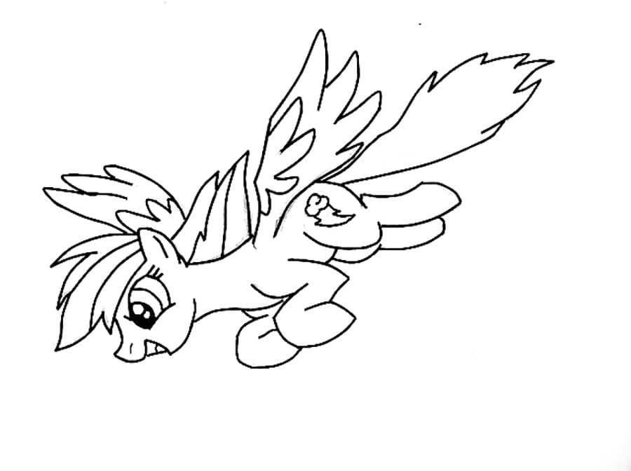 Desenho de Rainbow Dash 7 para colorir