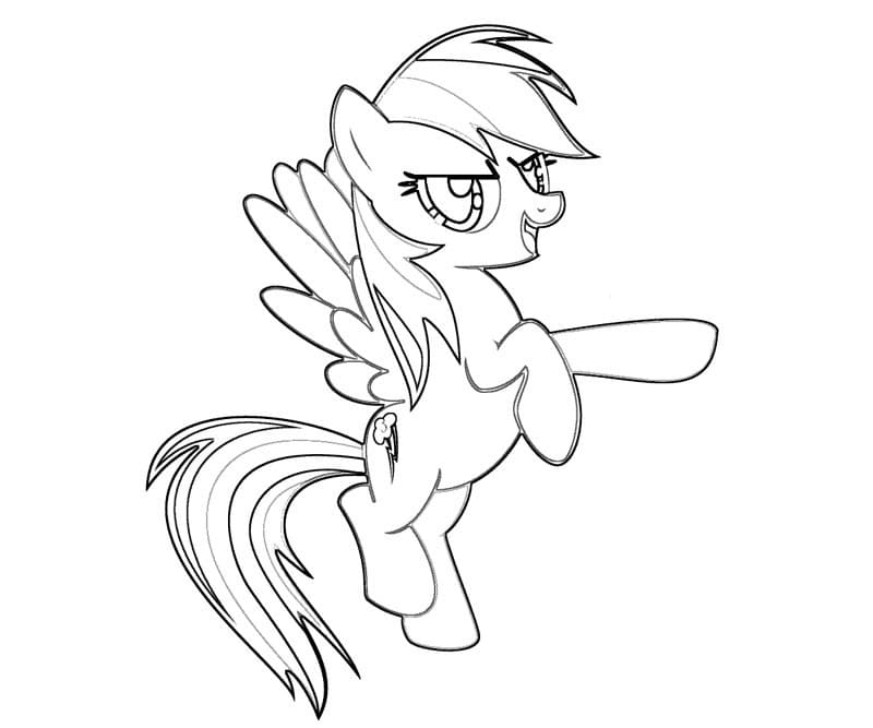 Desenho de Rainbow Dash de Mlp para colorir