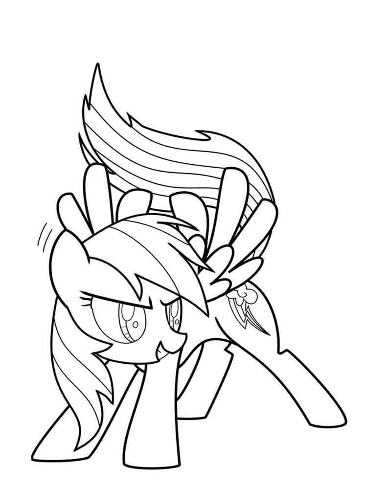 Desenho de Rainbow Dash de My Little Pony para colorir