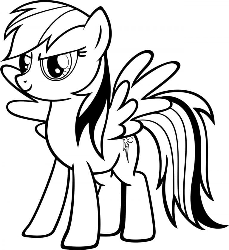 Desenho de Rainbow Dash Mlp para colorir