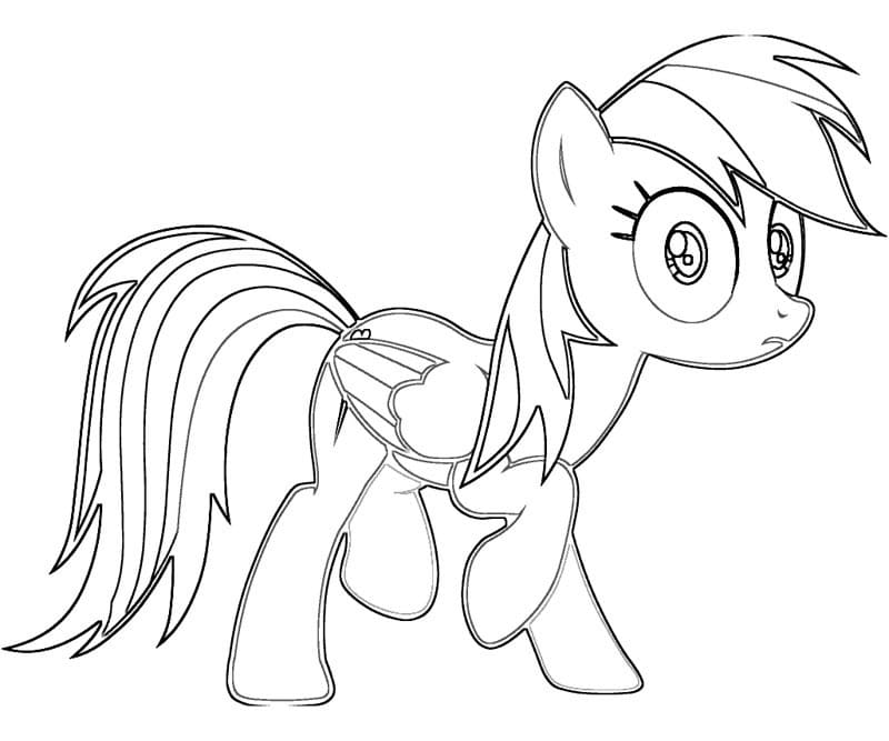 Desenho de Rainbow Dash My Little Pony para colorir