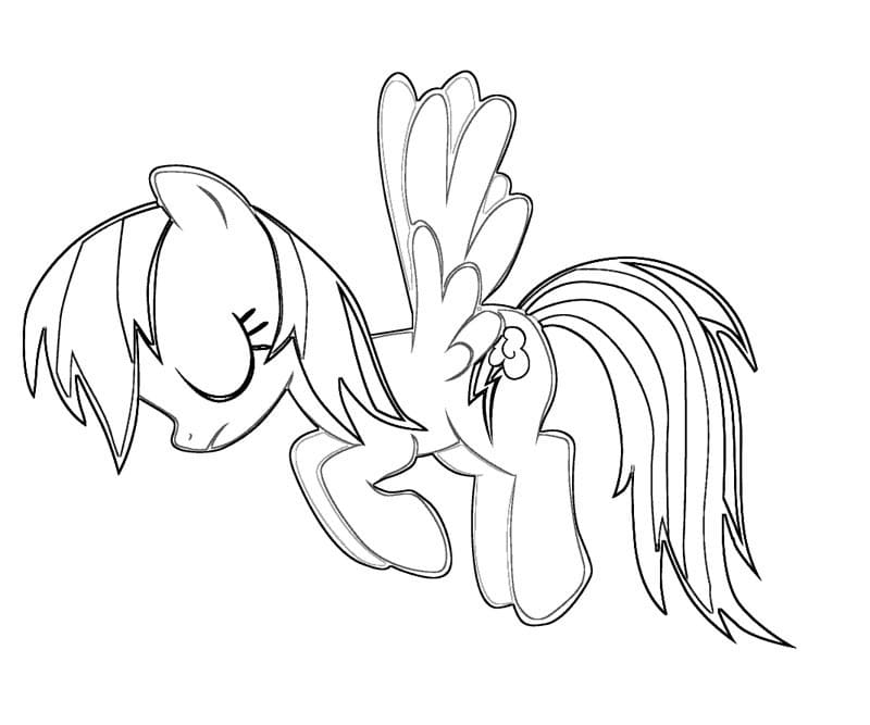 Desenho deRainbow Dash Triste para colorir