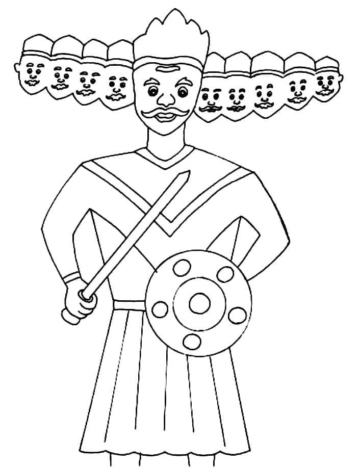 Desenhos de Ravana para colorir