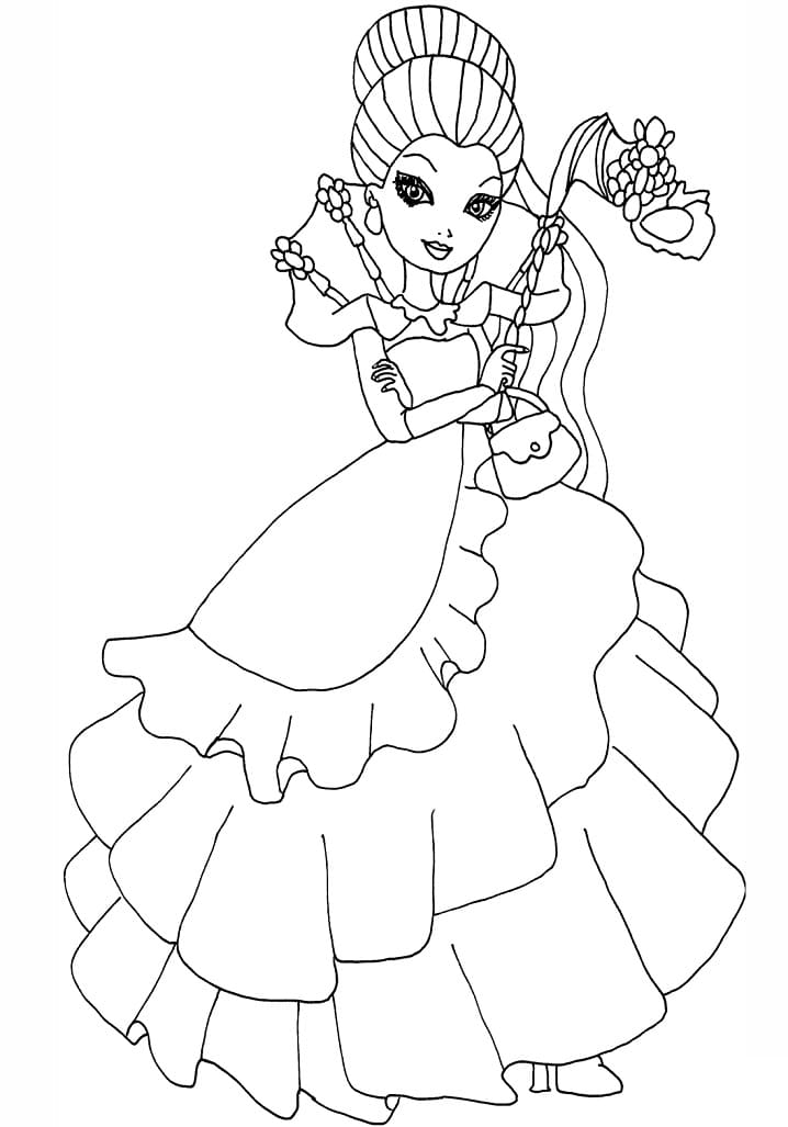 Desenho deRaven Queen Ever After High para colorir