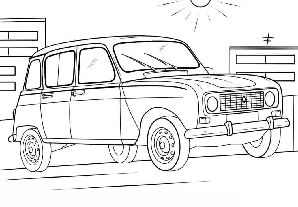 Desenho deRenault 4 para colorir