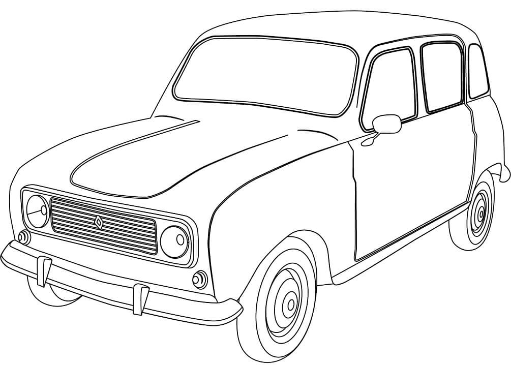 Desenho deRenault 4L para colorir