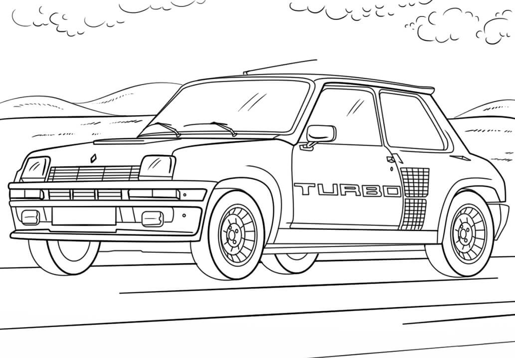 Desenho deRenault 5 Turbo para colorir