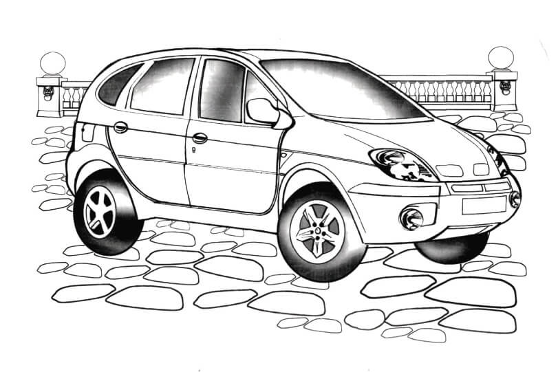 Desenho deRenault Scenic RX para colorir