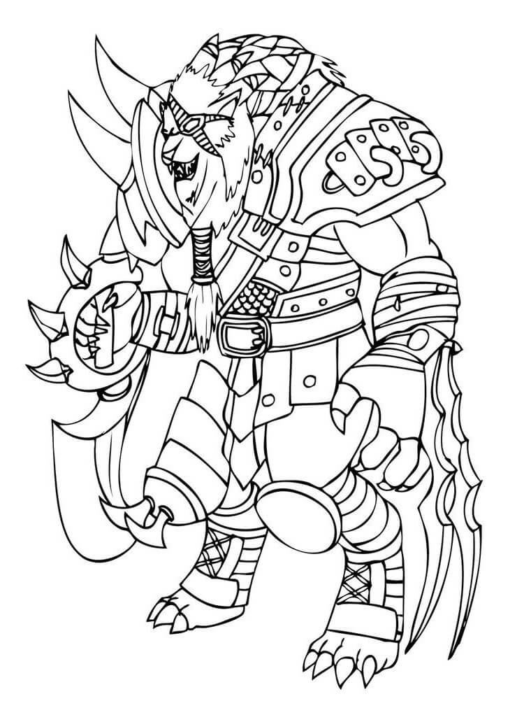 Desenho de Rengar para colorir