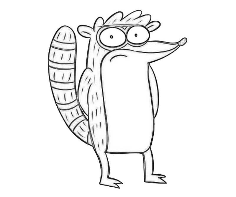 Desenhos de Rigby para colorir