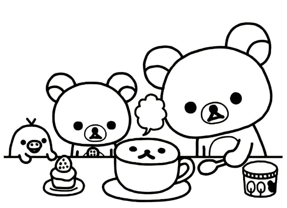 Desenho deRilakkuma 2 para colorir