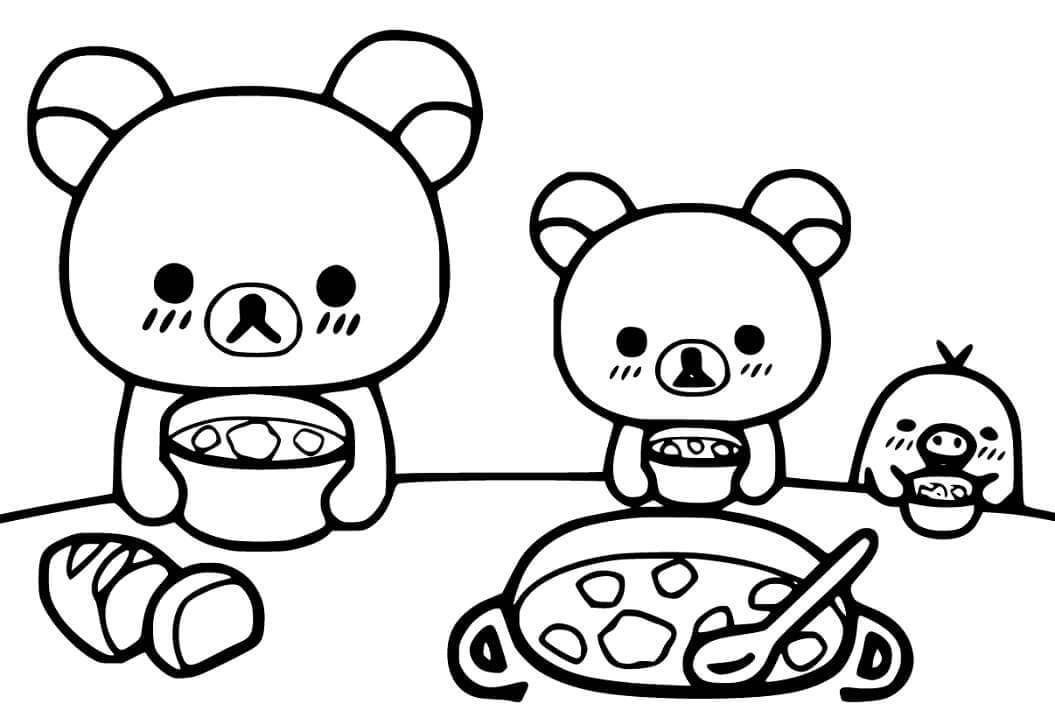 Desenho deRilakkuma 3 para colorir