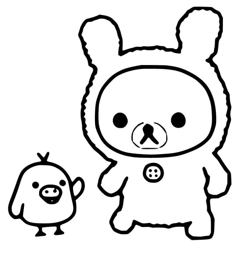 Desenho deRilakkuma 8 para colorir