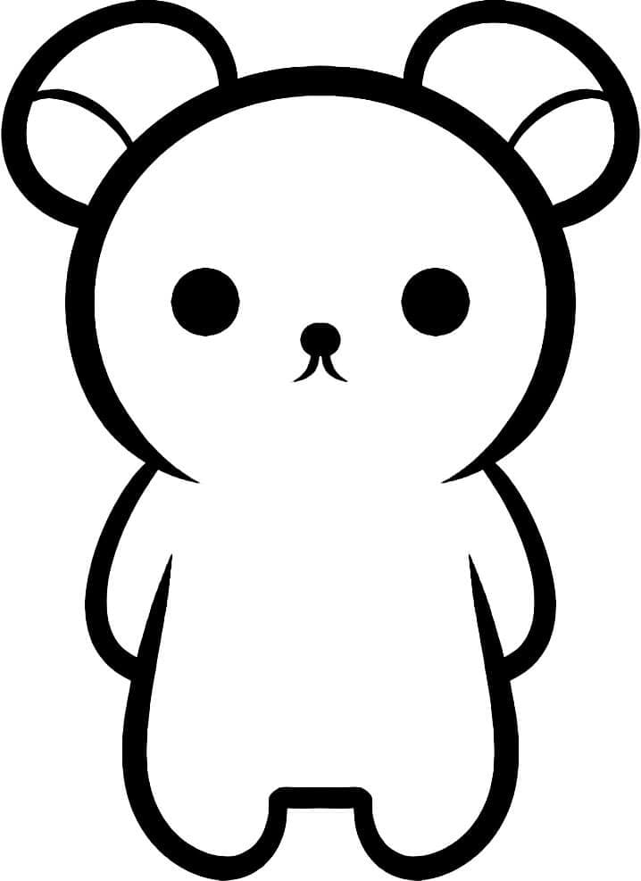 Desenho deRilakkuma Adorável para colorir