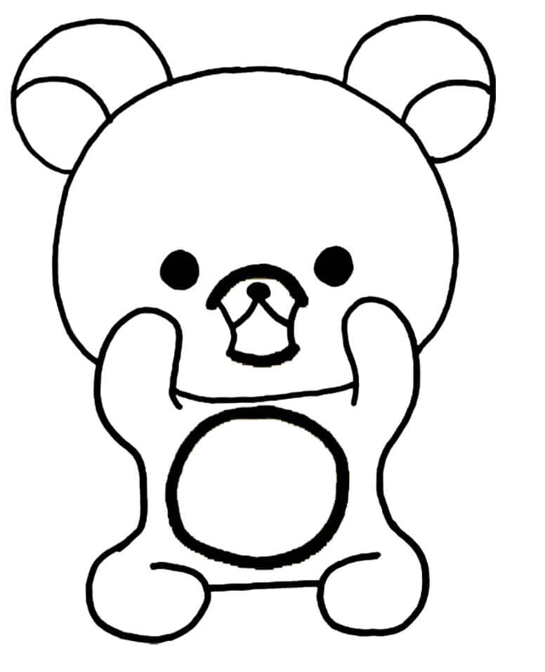 Desenho deRilakkuma Fofo para colorir