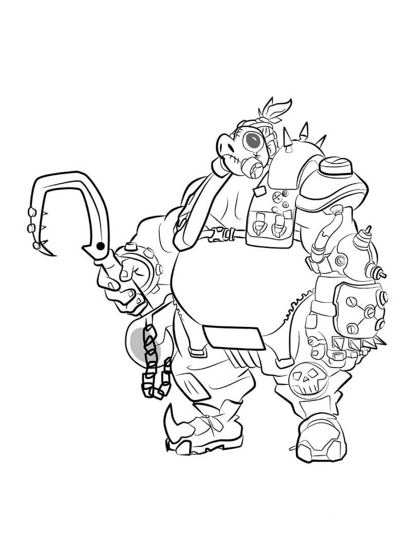 Desenho deRoadhog Overwatch para colorir