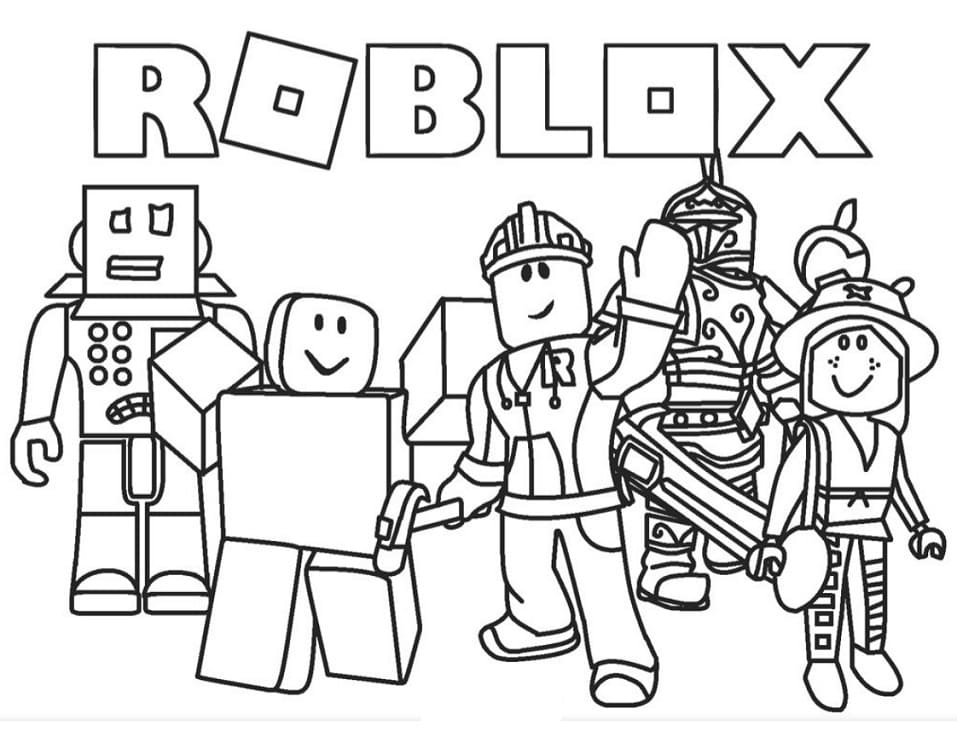 Desenho deRoblox 6 para colorir