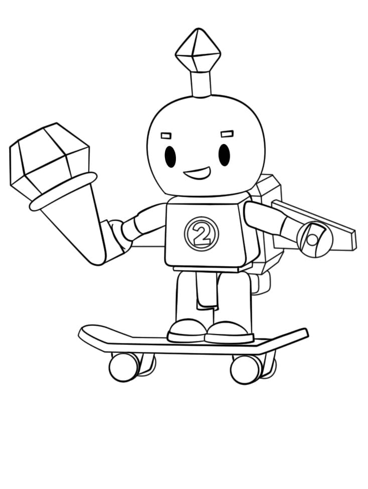 Desenho deRobô Roblox para colorir