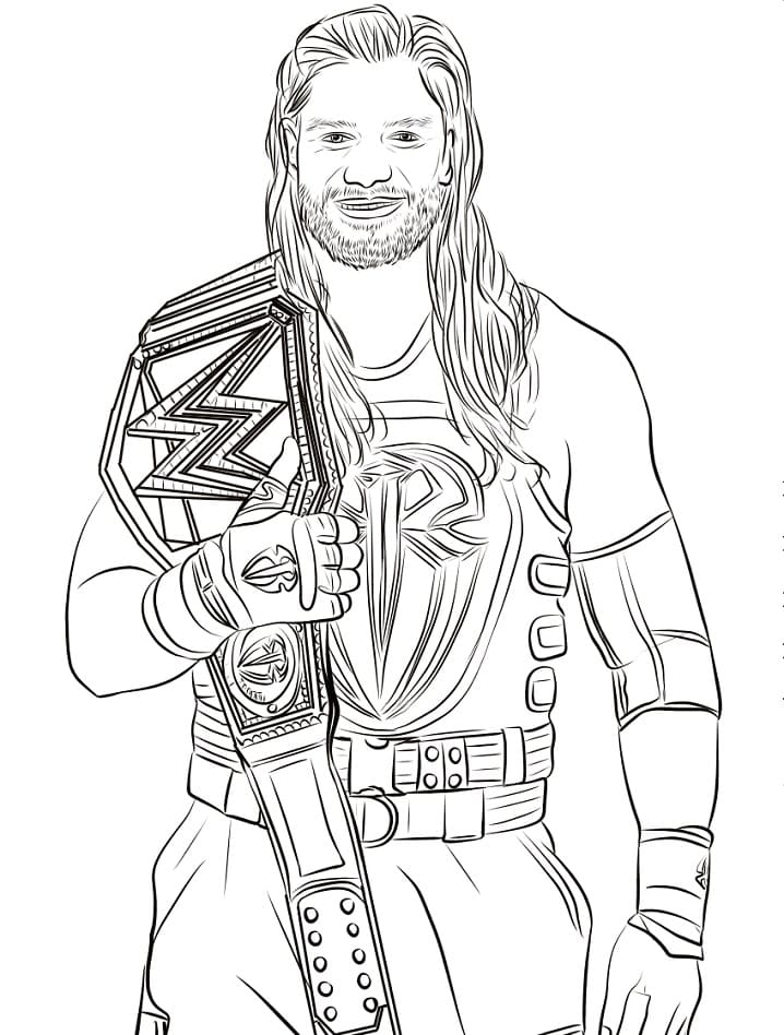 Desenho deRoman Reigns para colorir