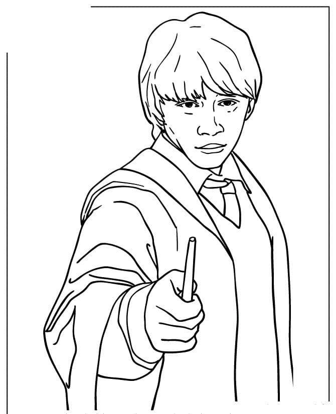 Desenho de Ron Weasley 1 para colorir