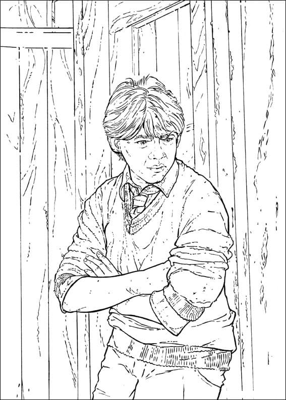 Desenho de Ron Weasley 4 para colorir