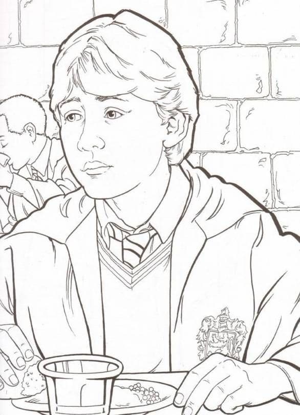 Desenho de Ron Weasley 6 para colorir