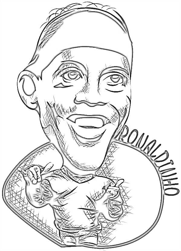 Desenho deRonaldinho 4 para colorir