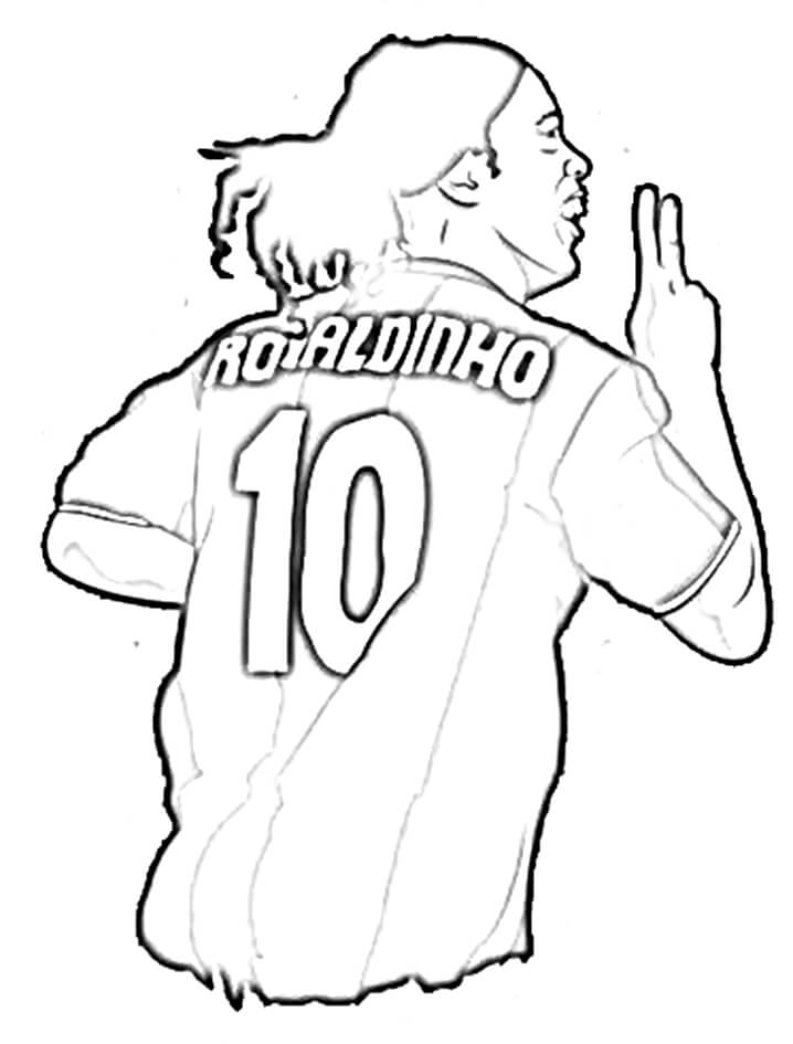 Desenho deRonaldinho 6 para colorir