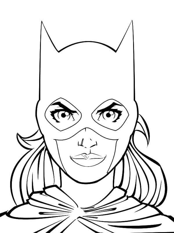 Desenho deRosto de Batgirl para colorir